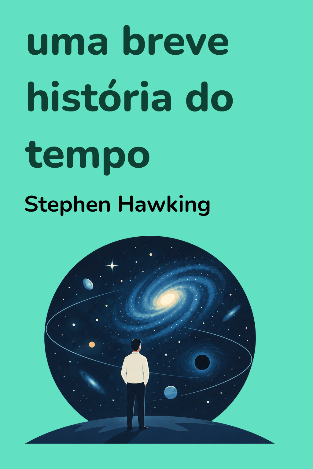 Capa de Uma breve história do tempo
